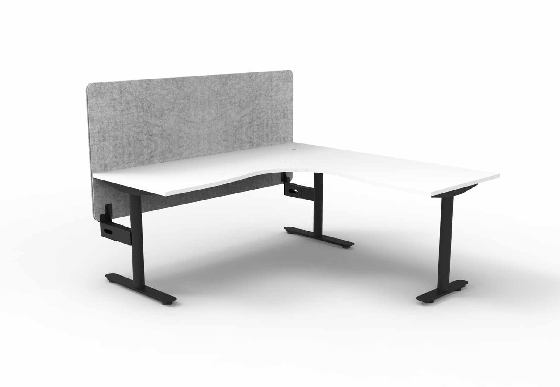 Halo Static Corner Workstation - With Eco Screen